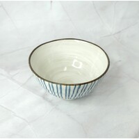 Rice Bowl Blue Stripe 11.4cm