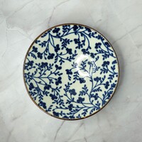 Round Plate Blue Floral 24cm