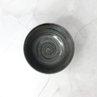 Bowl Black Swirl 17cm