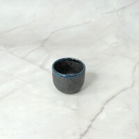 Sake Cup Black crystal glazed