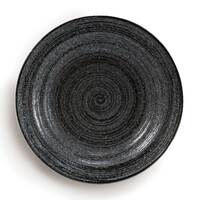 Round Plate Black Swirl 20.5cm