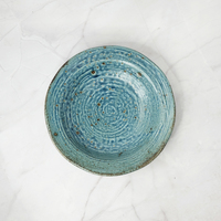 Round Plate Retro Blue 24.5cm